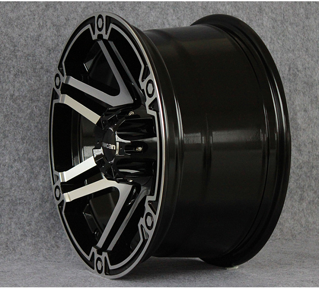 картинка Новые диски Powcan модель 13 R16 6X139,7 ET-13 J8 серебро + черный глянец магазин  StreetTuning 