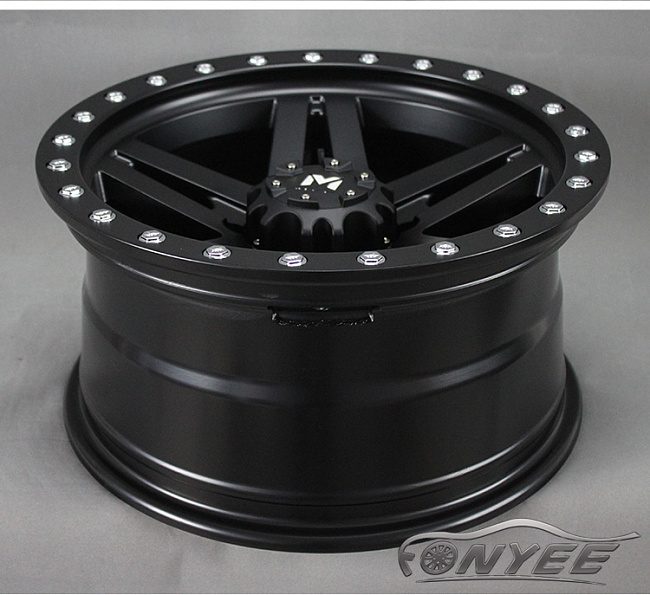 картинка Новые диски MVF-957 R17 6X139,7 ET10 J8,5 черные матовые + серебристые болтики магазин  StreetTuning 