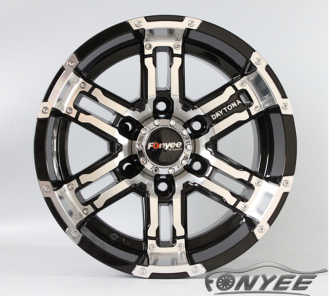 картинка Новые диски RAYS DAYTONA FDX-J R16 6x139,7 ET-20 J8 черные + серебро магазин  StreetTuning 
