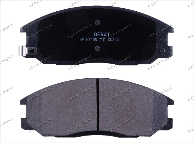 картинка Передние тормозные колодки Gerat BP-F116N (Hyundai Grandeur, Santa Fe/ 
Kia Sorento, ) магазин  StreetTuning 