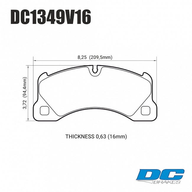 картинка Колодки тормозные DC1349V16 DC brakes STR.S, перед PORSCHE CAYENNE 955, 92A; PANAMERA; TOUAREG магазин  StreetTuning 