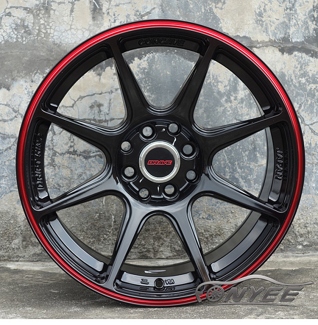 картинка Новые диски BRAVE R16 4x114,3 ET30 J8 черные магазин  StreetTuning 