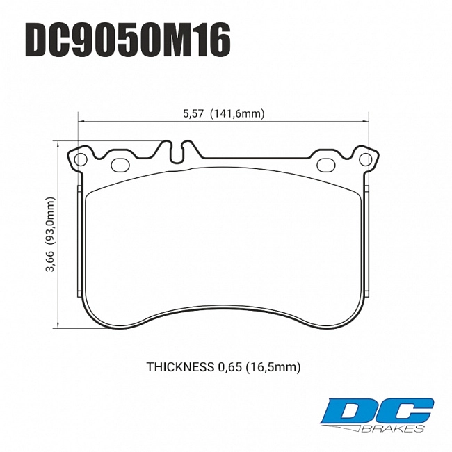 картинка Колодки тормозные DC9050M16 DC brakes Race Track, A 45 AMG (W176); CLA 45 AMG (C117); GLA 45 AMG магазин  StreetTuning 