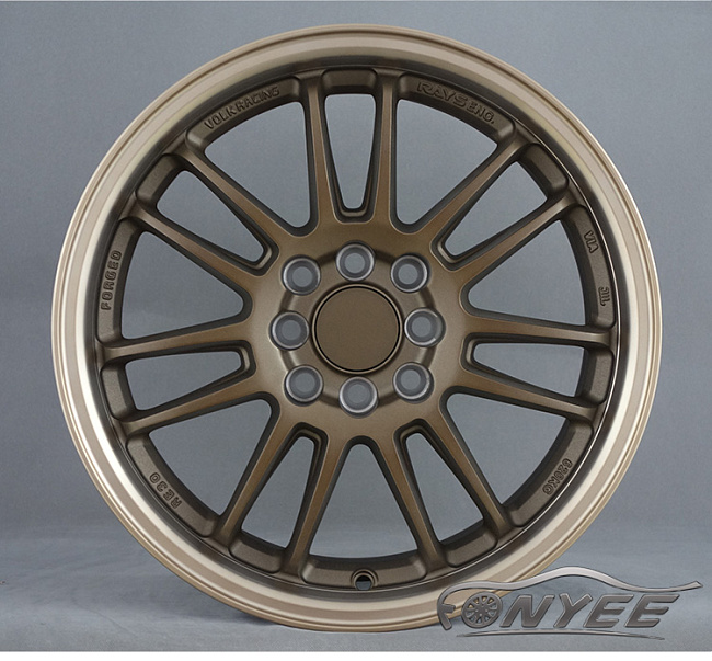 картинка Новые диски RAYS VOLK Racing RE30 R16 4X100 ET35 J7 бронзовые + полированная бронзовая полка магазин  StreetTuning 