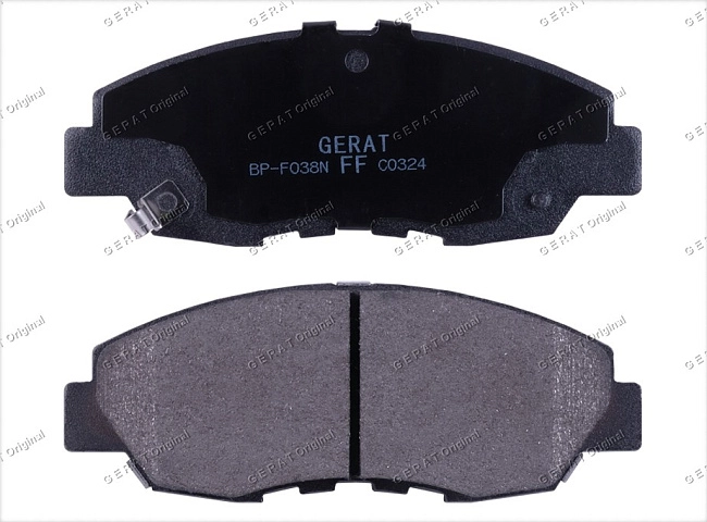 картинка Передние тормозные колодки Gerat BP-F038N (Honda Accord, Civic, CR-V, Insight) магазин  StreetTuning 