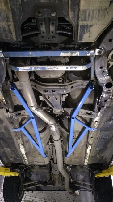 картинка Комплект продольных распорок на дно для Subaru Impreza GD,GG магазин  StreetTuning 