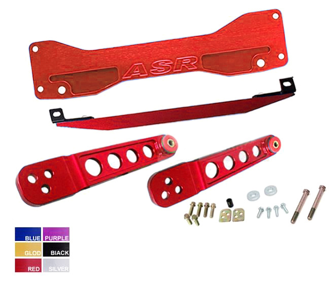 картинка Усилители подрамника ASR style с задними рычами для ACURA RSX и Honda DC5 2002-06 г, красные магазин  StreetTuning 