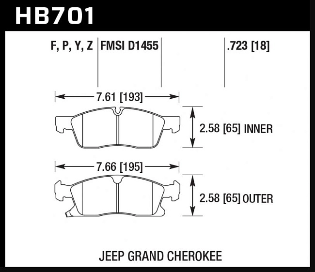 картинка КОМПЛЕКТ ПЕРЕД. JEEP GRAND CHEROKEE WK2 3.6 2011+ ; ТОРМОЗНЫЕ ДИСКИ HAWK + КОЛОДКИ LTS; HKC4201.701 магазин  StreetTuning 