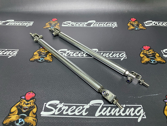 картинка Крепеж губы бампера 150 мм, универсальный, серебряная, 2шт магазин  StreetTuning 