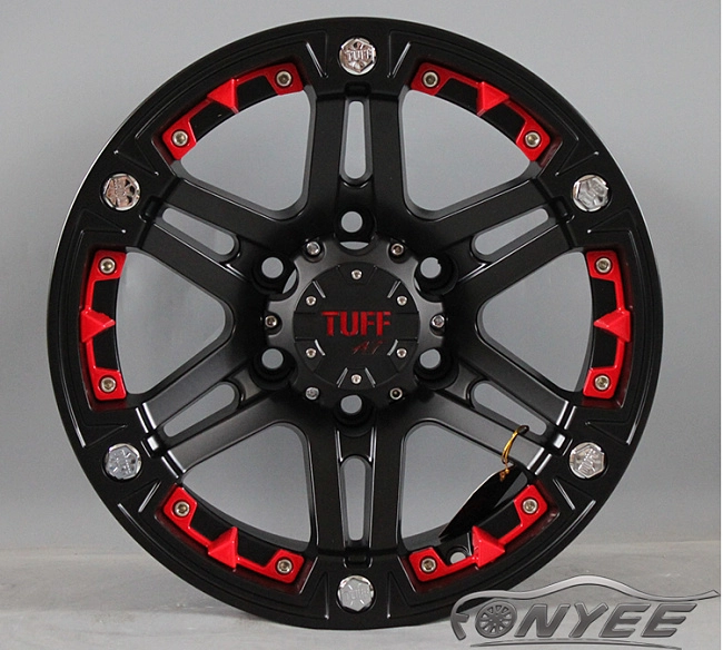 картинка Новые диски TUFF R17 5X114,3/127 ET-10 J9 черные магазин  StreetTuning 