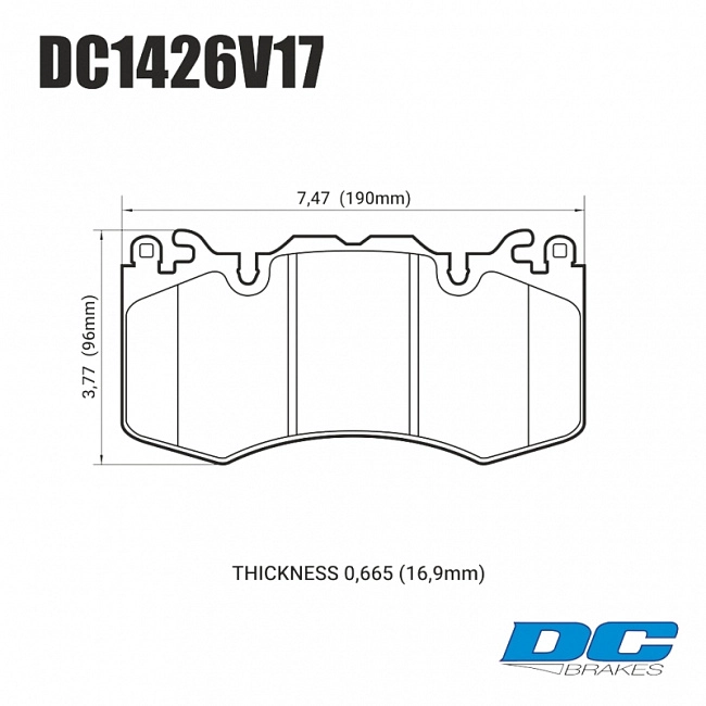 картинка Колодки тормозные DC1426V17 DC brakes Street STR.S, перед RANGE ROVER SPORT; IV; колесо 20" Brembo; магазин  StreetTuning 