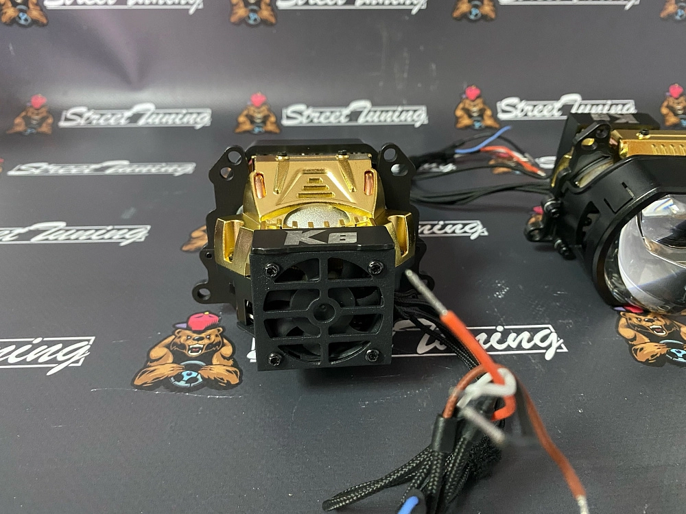 картинка Светодиодные линзы Sanvi K8 ДВОЙНОЙ LASER - 3 дюйма от магазина  StreetTuning