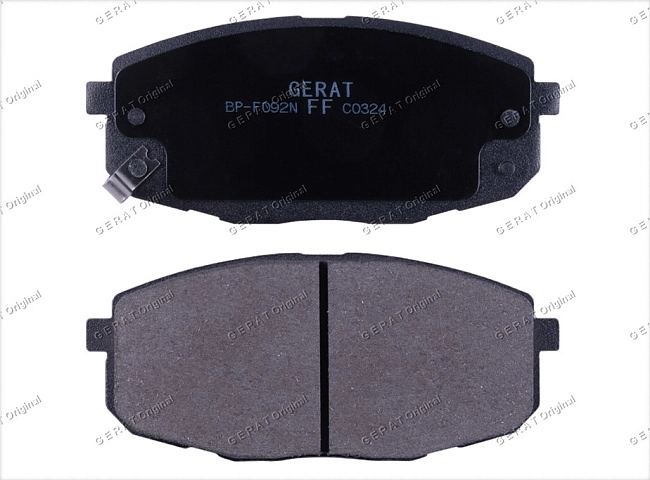 картинка Передние тормозные колодки Gerat BP-F092N (Hyundai Elantra, I30/
Kia Carens, Cee’D, Cerato, Forte) магазин  StreetTuning 