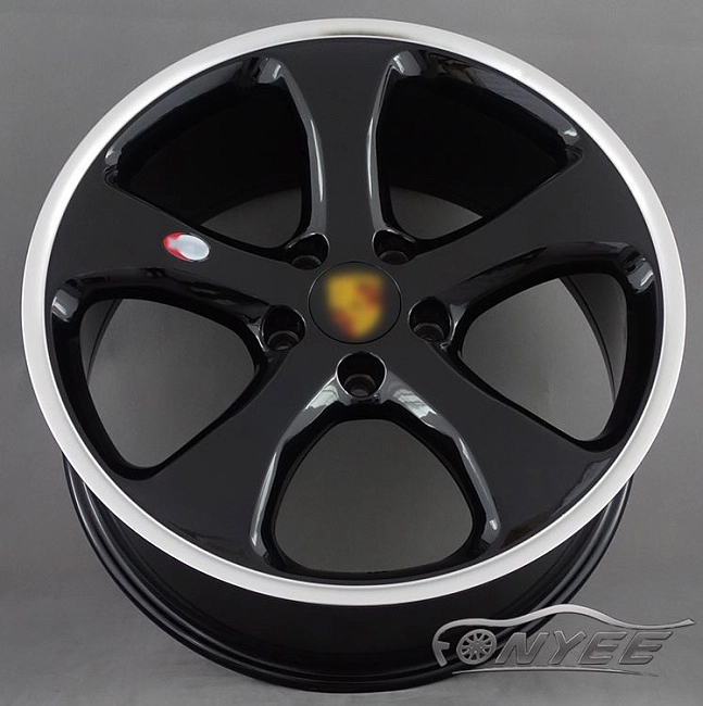 картинка Новые диски Porsche модель 1 R20 5X130 ET50 J9 черные+серебро магазин  StreetTuning 