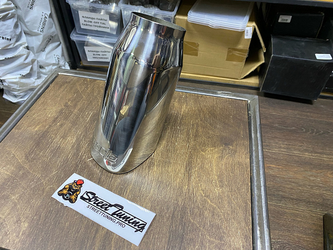 картинка Насадка на глушитель Borla style 67x102 мм хром магазин  StreetTuning 