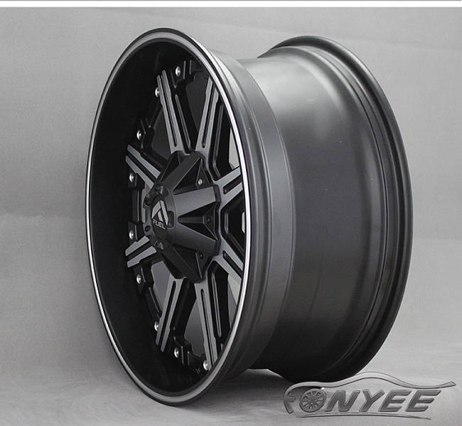 картинка Новые диски Fuel Nutz D541 R20 6X139,7 ET20 J9 серебро + черный мат магазин  StreetTuning 