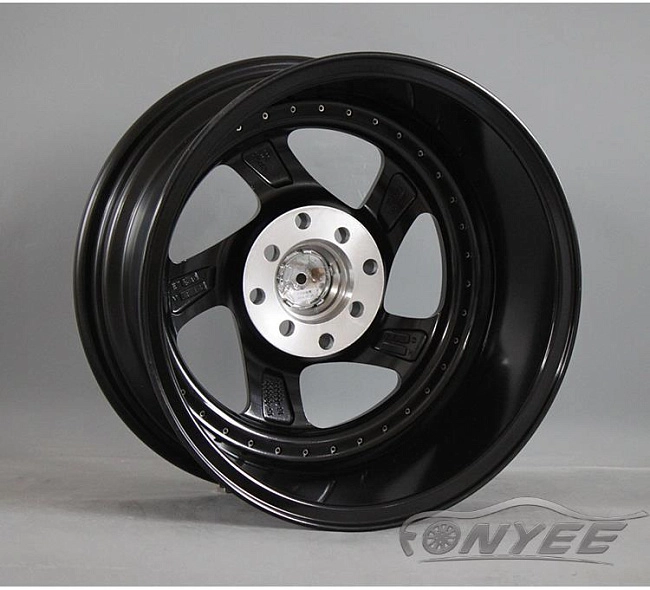 картинка Новые диски Rotiform TMB Flat R15 4х100/114,3 ET30 J7 черный мат + серебристые болтики магазин  StreetTuning 