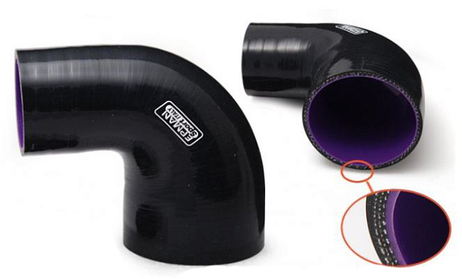 картинка Силиконовый патрубок Epman переходной 76-83 мм, 90 гр. магазин  StreetTuning 