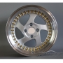 Новые диски Rotiform TMB Flat R15 4х100 ET25 J8 серебро + золотистые болтики