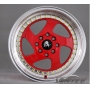 Новые диски Rotiform TMB Flat R15 4х114,3/100 ET30 J7 красный глянец + полированная полка