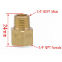 Переходник под сенсор температуры/давления масла 1/4 BSPT x 1/4 NPT