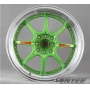 Новые диски RAYS CE28SL R17 4X114,3/4X100 ET38 J7,5 зеленый + полированная полка