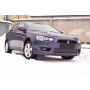 Mitsubishi Lancer X 2007—2010 Зимняя заглушка решетки переднего бампера