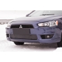 Mitsubishi Lancer X 2007—2010 Зимняя заглушка решетки переднего бампера