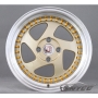 Новые диски Rotiform TMB Flat R15 4х100 ET17 J8,5 золото + золотые болтики