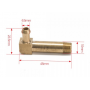 Адаптер-сосок под вакуум T2, T25, T28, T3, T34 & T4, 90 гр 1/8 "27 npt