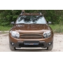 Renault Duster 2015-н.в. Решетка радиатора с черной сеткой (4мм) Вариант 1