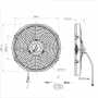 Вентилятор охлаждающий универсальный 14" 120W 12V 378mm*357mm*74mm