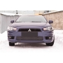 Mitsubishi Lancer X 2007—2010 Зимняя заглушка решетки переднего бампера