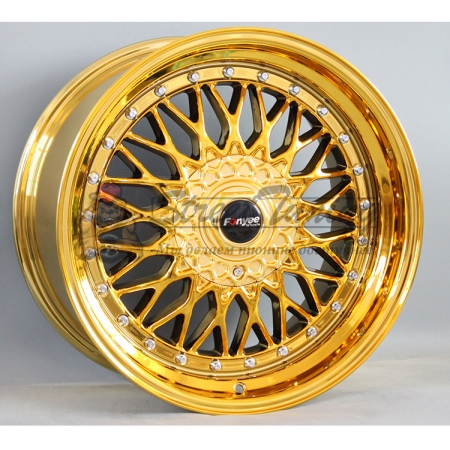 Новые диски BBS RS R17 5X100/5X114,3 ET20 J8,5 золото хром + серебристые болтики