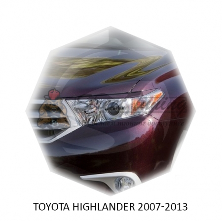 Реснички на фары для  TOYOTA HIGHLANDER 2007-2012г