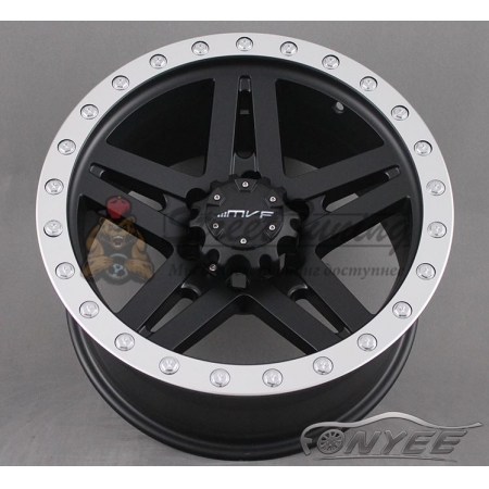 Новые диски MVF-957 R17 6X139,7 ET-15 J8,5 черный мат + серебро болтики