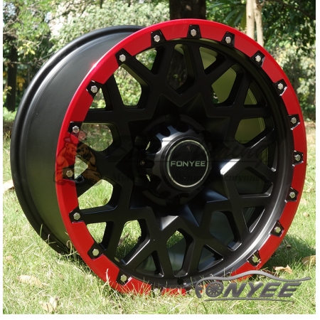 Новые диски Black Rhino Sprocket R17 6X139,7 ET-25 J8,5 черный + красный