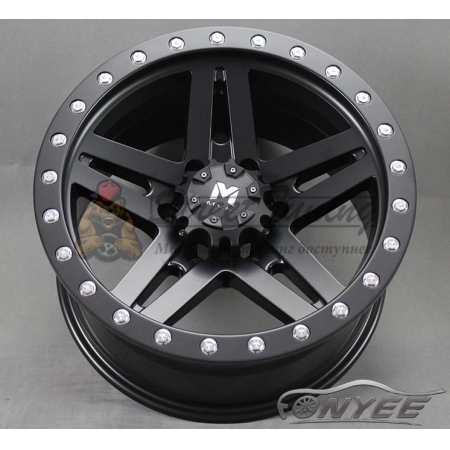 Новые диски MVF-957 R17 6X139,7 ET0 J8,5 черные матовые + серебристые болтики