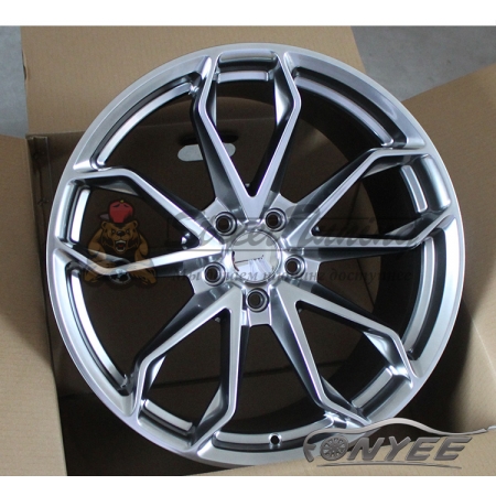 Новые диски HRE S201 Replika R19 5X112 ET40 J8,5, серебристо-платиновые