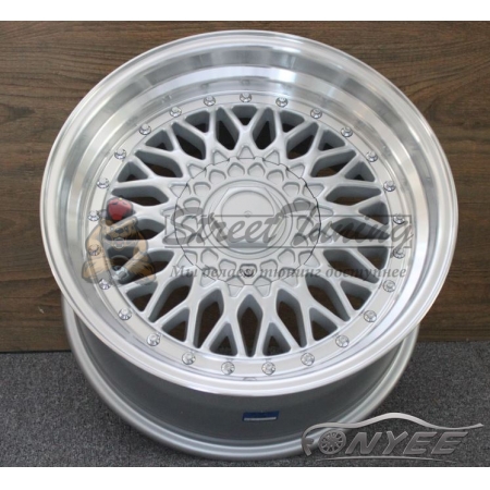 Новые диски BBS RS R14 4X100/114,3 ET25 J6,5 серебро + полированная полка