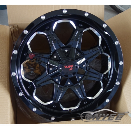 Новые диски TUFF AT black R18 5x130-5x120 ET20 J8,5 черные глянцевые