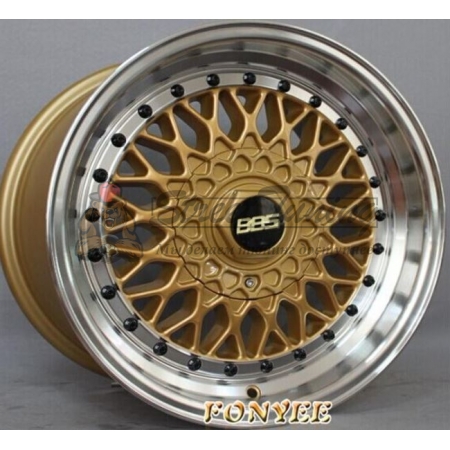 Новые диски BBS RS R15 4X100/4X114,3 ET15 J8 золото + черные болтики