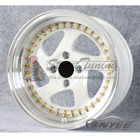 Новые диски Rotiform TMB Flat R16 4х100 ET20 J8 белый глянец + полированная полка
