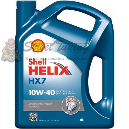 Полусинтетическое моторное масло Shell Helix HX7 10W-40 - 4 л