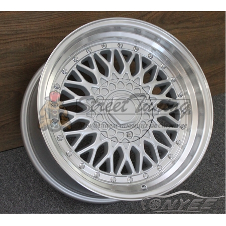 Новые диски BBS RS R17 4X100/114,3 ET35 J7,5 серебро + полированная полка