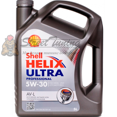 Синтетическое моторное масло Shell Helix Ultra Prof AV-L 5W-30 - 4л