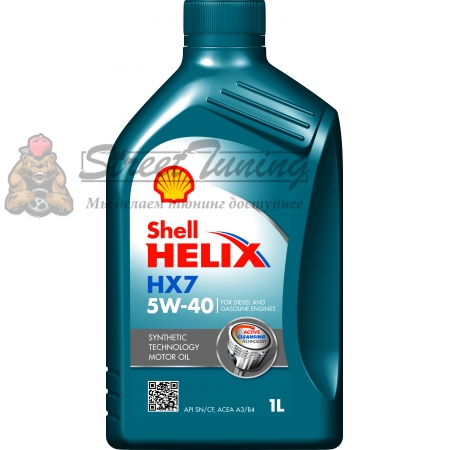 Полусинтетическое моторное масло Shell Helix HX7 5W-40 - 1 л
