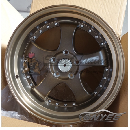 Новые диски JNC 017 R18 5X114,3 ET25 J9,5 бронза + полированная полка золото