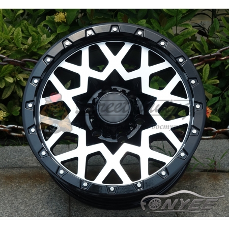 Новые диски Black Rhino Sprocket R16 6X139,7 ET-6 J8,5 черный глянец + серебро