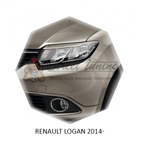 Реснички на фары для  RENAULT LOGAN 2013г-